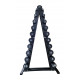 Гантельный ряд RN-Sport BLACK 1-10 кг со стойкой