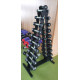 Гантельный ряд RN-Sport BLACK 1-10 кг со стойкой