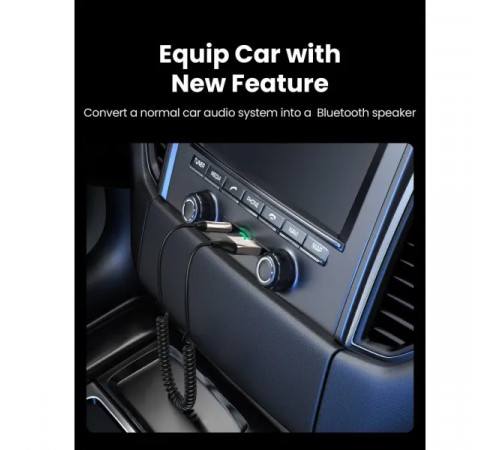 Bluetooth-ресивер UGREEN CM309 Bluetooth Car Receiver Aux with Mic Space Gray (UGR-70601)