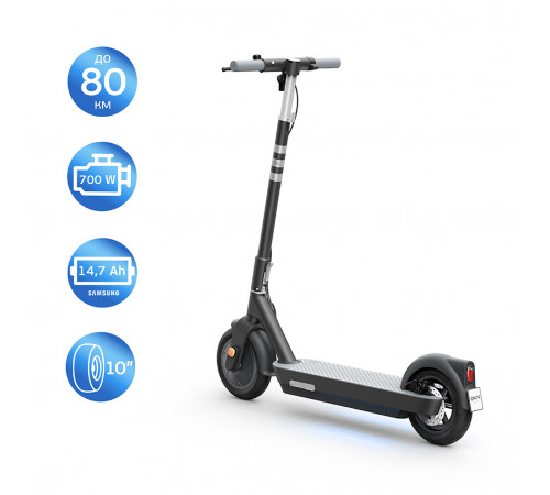 Електросамокат OKAI ES30-NEON PRO Black 10", 350(700)W, 14.7Ah, 80km, 25km\h, 25%, NFC, App, 21kg (ES30-B)