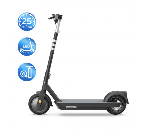 Електросамокат OKAI ES30-NEON PRO Black 10", 350(700)W, 14.7Ah, 80km, 25km\h, 25%, NFC, App, 21kg (ES30-B)