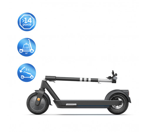 Електросамокат OKAI ES30-NEON PRO Black 10", 350(700)W, 14.7Ah, 80km, 25km\h, 25%, NFC, App, 21kg (ES30-B)