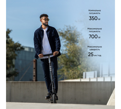 Електросамокат OKAI ES30-NEON PRO Black 10", 350(700)W, 14.7Ah, 80km, 25km\h, 25%, NFC, App, 21kg (ES30-B)