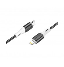 Кабель BOROFONE BX79 Type-C to iP 3A, 20W, 1m,, silicone, silicone connectors, Black (6974443384727)