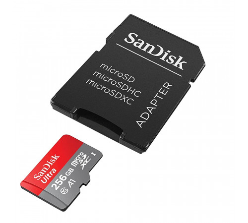 Карта пам'яті microSDXC (UHS-1) SanDisk Ultra 256Gb class 10 A1 (150MB/s) (adapter SD) (SDSQUAC-256G-GN6MA)
