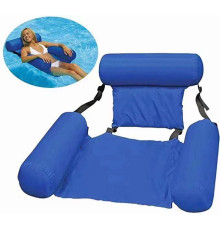 Надувний складний матрац плаваючий стілець,Пляжний водний гамак( троянд зелений синій 80)(100)