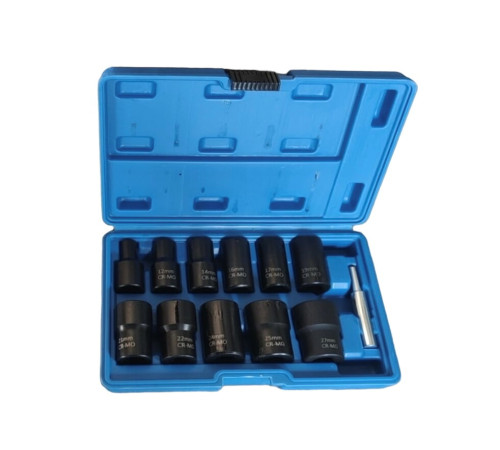 Набор  шарнирный   головок 11   шт +1 шт  sleeve	ь (10)