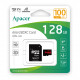 Карта пам'яті microSDXC (UHS-1) Apacer 128Gb class 10 V10 A1 R100MB/s (adapter SD) (AP128GMCSX10UB-R)
