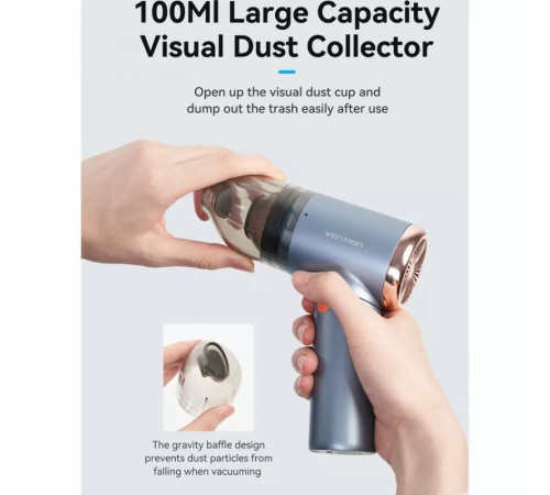 Автомобільний пилосос Vention Cordless Car Vacuum Cleaner Foldable Type Blue (KRAL0) (KRAL0)