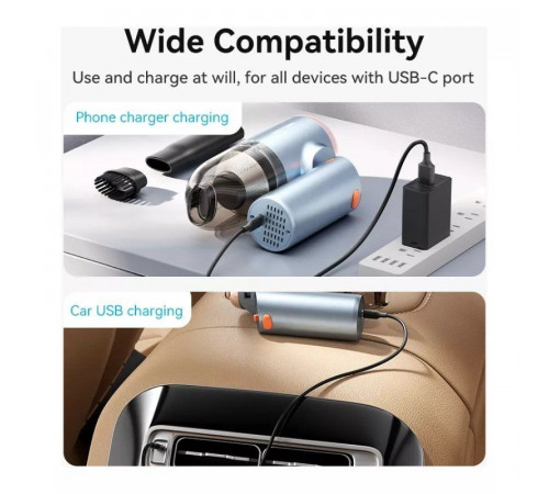 Автомобільний пилосос Vention Cordless Car Vacuum Cleaner Foldable Type Blue (KRAL0) (KRAL0)