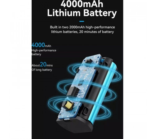 Автомобільний пилосос Vention Cordless Car Vacuum Cleaner Foldable Type Blue (KRAL0) (KRAL0)