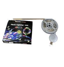 Гірлянда музична на 100LED від USB 10 метр \\ SF-3 Теплий та SF-4мікс код 2810(100)