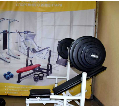 Штанга наборная 103 кг RN-Sport с ABS покрытием + перчатки