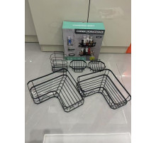 Угловая Полка  для ванной без сверления   LY-928   (20)