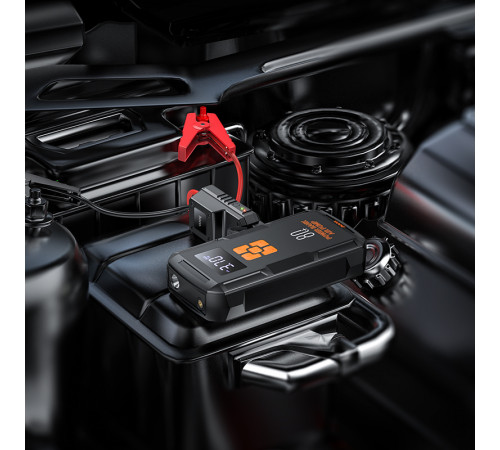 Автомобільний пускозарядний пристрій (компресор) Hoco QS2 8000mAh