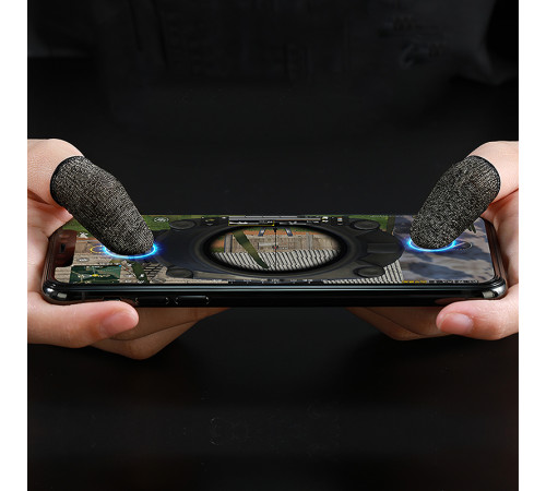 Мобільні ігрові напальчники Hoco GM4 Phantom з надпровідного волокна (срібне волокно)