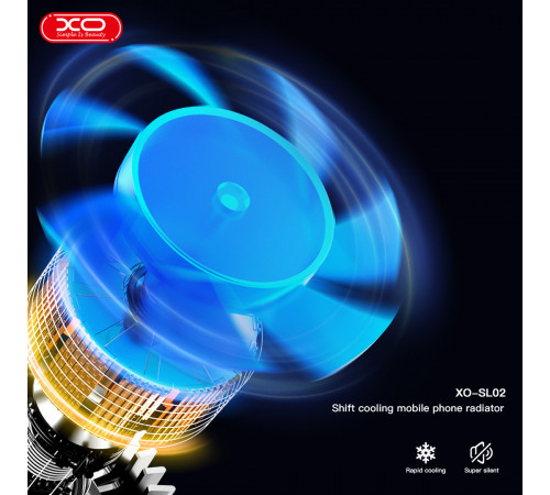 Охолоджувач для телефону XO SL02 (2 швидкості, з цифровим дисплеєм) (магнітний+затискач)