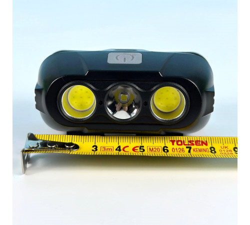 Ліхтар налобний KX-215 (LED, 2COB, акумулятор 18650, Type-C)