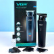 Машинка для стрижки VGR V-937 Professional STRONG BATTERY (LED Display, з 3 насадками, Тример)