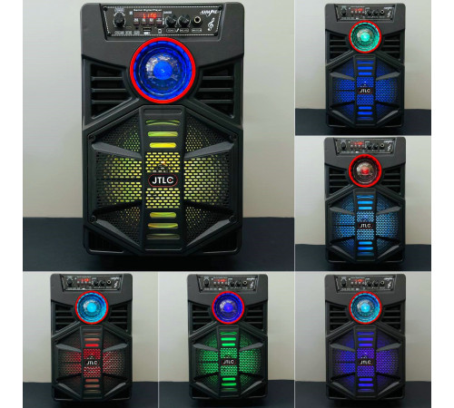 УЦІНКА Колонка JTLC JT-818 з RGB-підсвічуванням та мікрофоном (25,0*24,8*41,3см) (під ремонт)