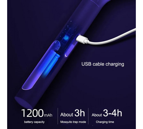 Мухобійка-ракетка W3 пастка від комах (з вбуд. акум.) (довж. 53,2см)