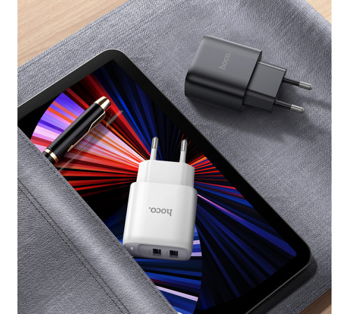 Мережевий зарядний пристрій Hoco C141A Smart 2.1A