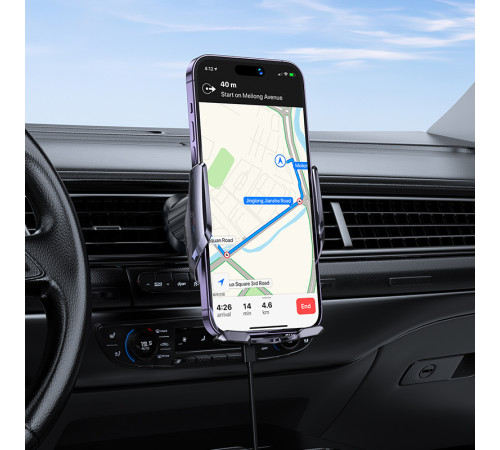 Holder Hoco CA202 Plus Enlightener infrared induction з бездротовою зарядкою 15W