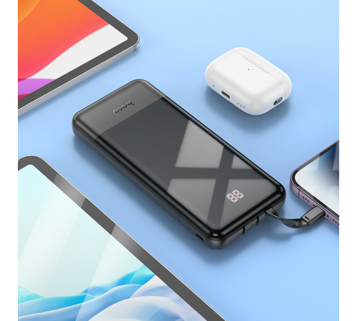 УМБ Power Bank Hoco J114 Charger 10000mAh (with cable Type-C+Lightning+Micro)