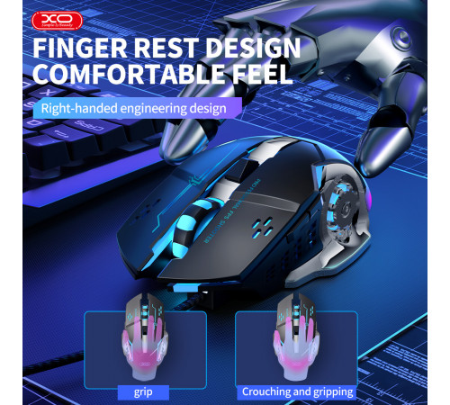 Мишка комп'ютерна дротова XO M10 Gaming 6-кнопкова
