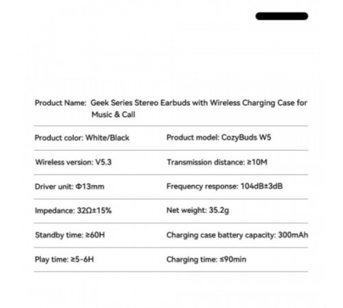 Бездротові навушники Remax W5 Geek Series