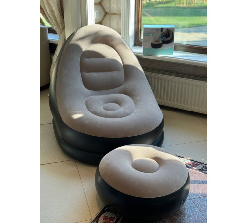 Надувне крісло з пуфом-підставкою для ніг AIR SOFA (116*98*83 см)