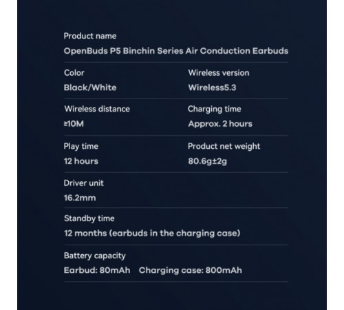 Бездротові навушники Remax P5 Binchin Series OpenBuds