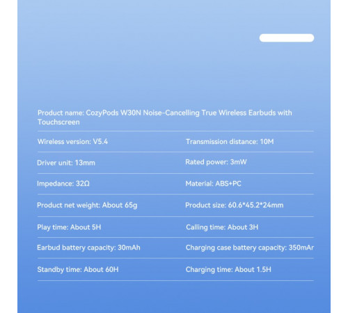 Бездротові навушники Remax W30N Noise-Cancelling Smart case