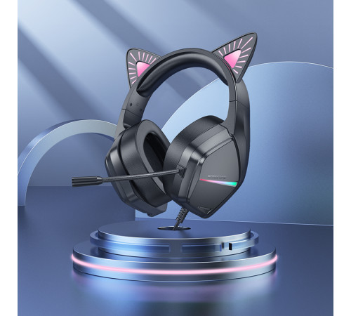 Навушники комп'ютерні дротові Borofone BO106 Cute Cat gaming