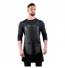 Кожаный фартук Daddy Smoke черный