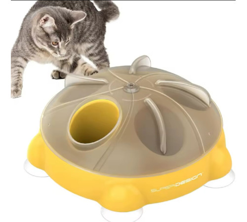 Кормушка для кошек с вращающаясь на 360градусов  головоломка, (72)