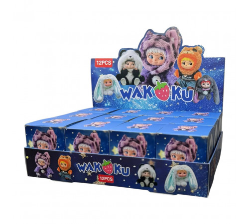 Брелок WAKUKU 521-3 полуничка (в коробках-сюрприз) 12 шт/упак
