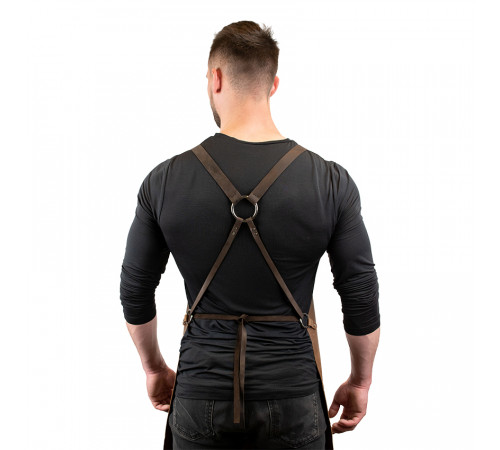 Шкіряний фартух Daddy Smoke світло-коричневий