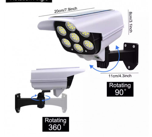 муляж камера + прожектор  KL-2178      7led SOLAR SENSOR LIGHT   (50) (60)