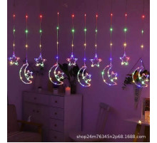 Гірлянда Штора 10 МІКС Usb ЗІРКИ + МІСЯЦЬ SF-47 КОД-3583 (50)