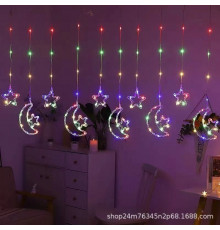 Гірлянда Штора 10 МІКС Usb ЗІРКИ + МІСЯЦЬ SF-47 КОД-3583 (50)