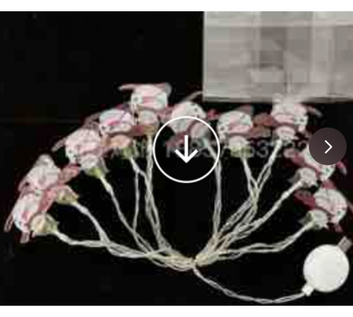 Гірлянда музичний Дід Морозик USB 10LED - 2,5 м теплий І мікс 10*20 sf-7 sf-8 код 2814 (100)