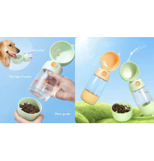 Поїлка пляшка для води для собак 2-в-1 та контейнер для їжі, 123 (60)