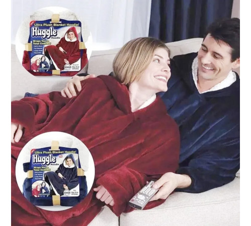 148 huggle HOODIE толстовка-плед з капюшоном (50)