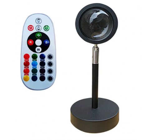 Проекційний світильник Sunset Lamp заходу сонця, світанку З ПУЛЬТОМ new 5537 (100)