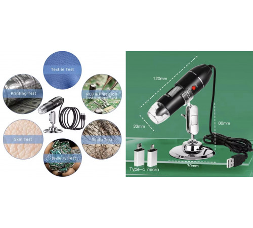 МИКРОСКОП Цифровой  с разъемом USBпайки и ремонта мобильных телефонов, увели1600   HA -153 (50)