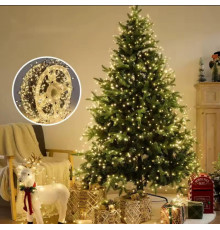 4534 2025 Квітковий вінок гірлянда 1500L 50M ТЕПЛА  66-4 (20)