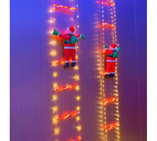 4540-код 2025 Санта Клаус  ДЕКОР  гирлянда  1,5 m   mix   72-5  (50)