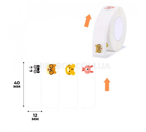 Етикетки NIIMBOT T12*40-160 ZOO Color For D11/D110/D101/H1S (A2A68301001) (A2A68301001)