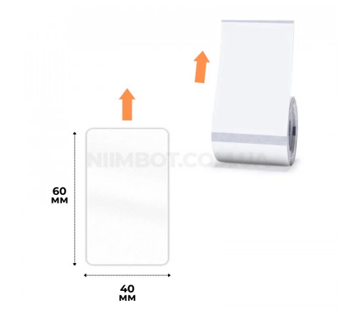 Етикетки NIIMBOT TT40*60-125 Transparent For B1/B21/B3S (A2G88318501) (A2G88318501)